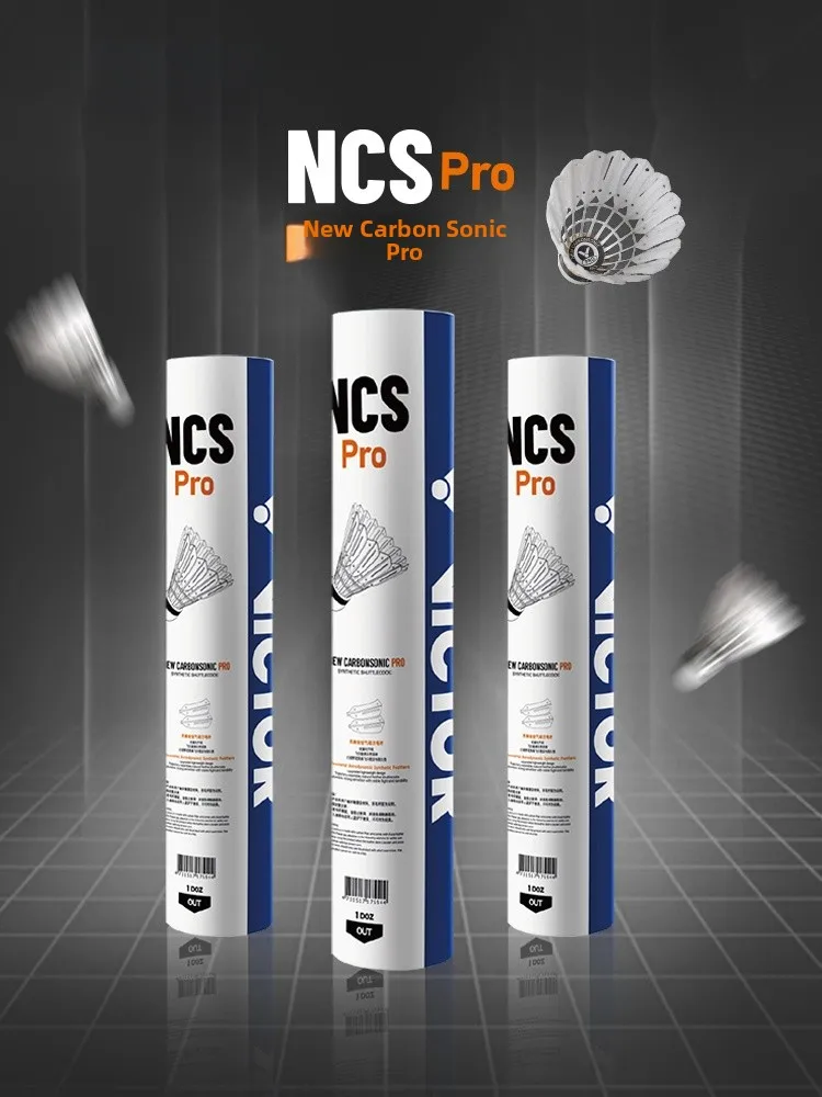 VICTOR NCSPro Carbon Sound كرة الريشة الاصطناعية الجديدة عالية الاستقرار ومتينة 2 قطعة مجموعة الريشة البلاستيكية الاحترافية