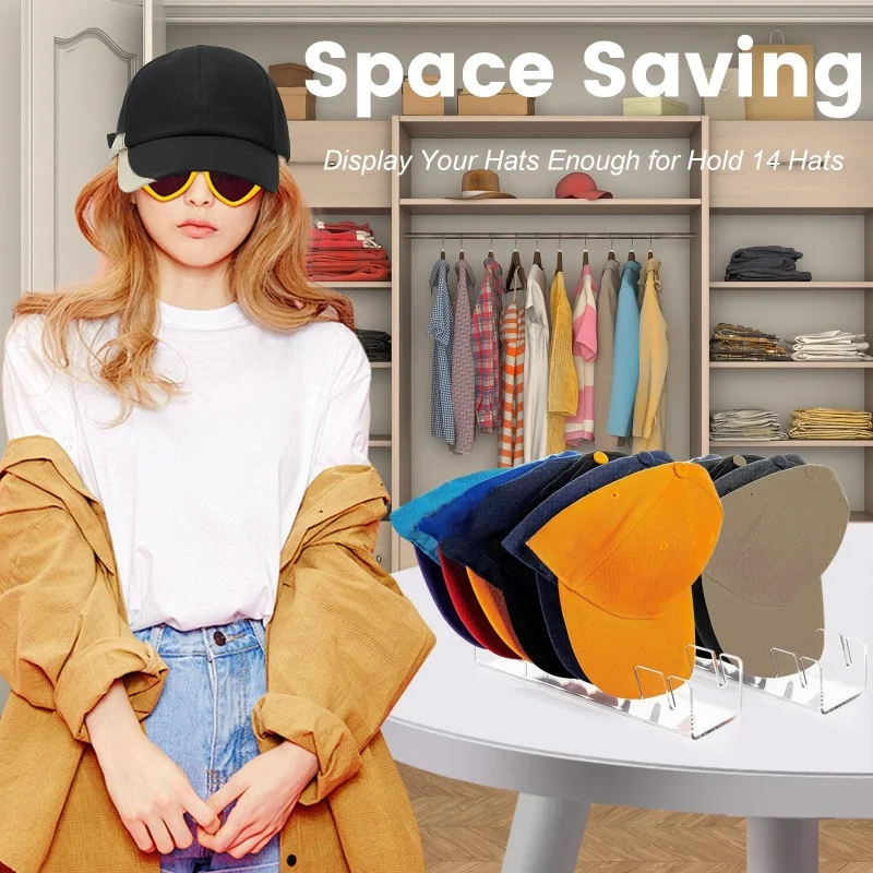 1pc/2pcs Acrylic Home Hat Storage Rack, Hat Storage Display Rack, Clothing Store Baseball Hat Rack, Duckbill Hat Bracket