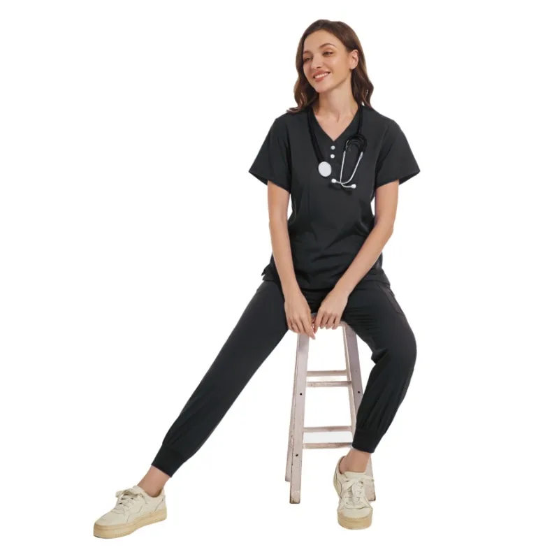 Conjunto de ropa de trabajo de cirugía Multicolor, uniformes de enfermera clínica, Top de manga corta y pantalones, uniforme de enfermería, tienda de mascotas, ropa de médico de laboratorio