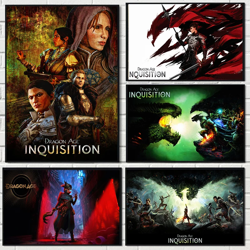 Dragon Age Pop Game Characters Poster and Print Inquisition Game Art Canvas Painting Wall Art  Picture for Room Home Decor Gifts