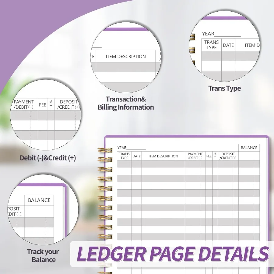 Книга бухгалтерского учета для малого бизнеса, бухгалтерского учета, личного использования, тетрадь для отслеживания расходов для семейного бюджета, запись книг