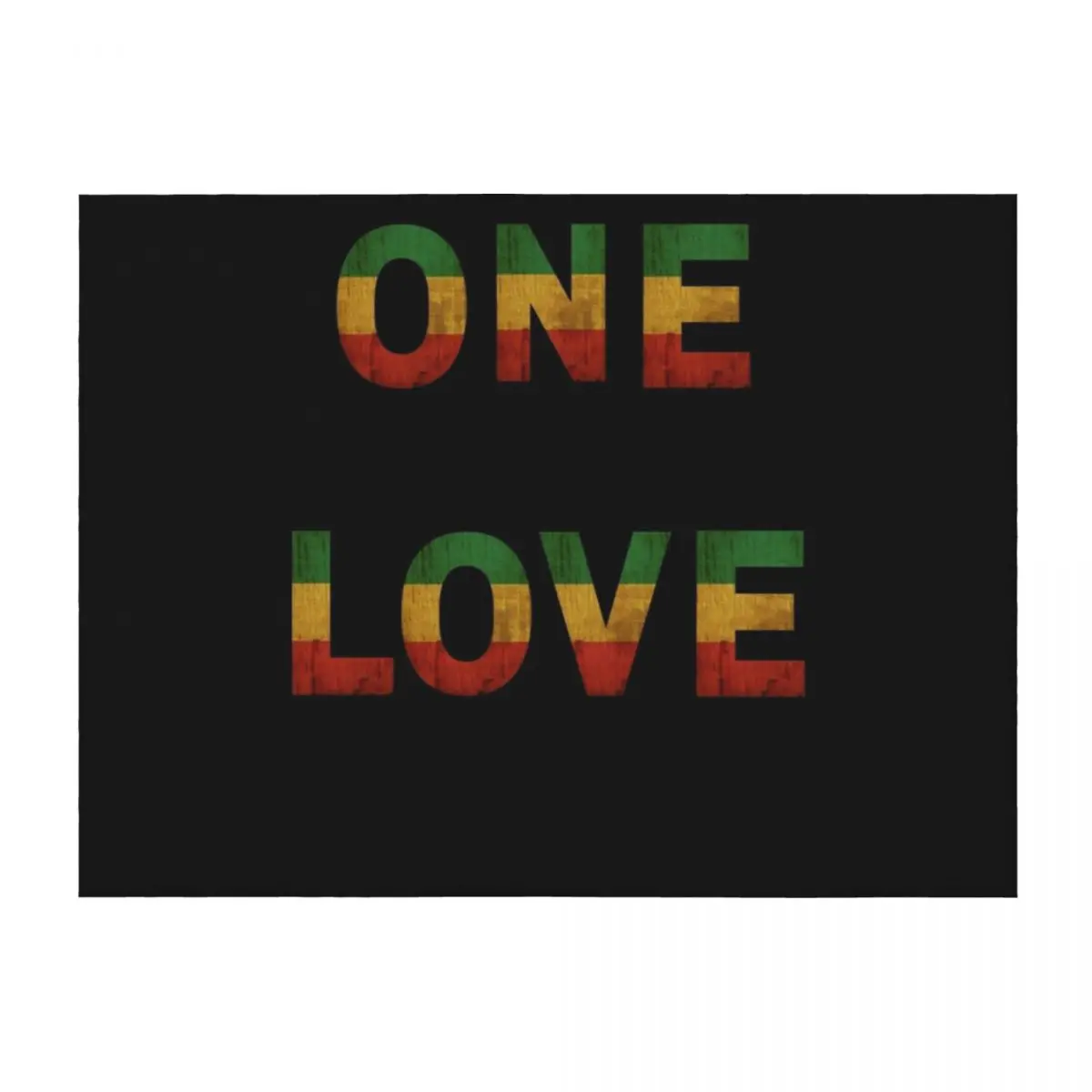 

One Love Jamaica Rastafari Reggae T-Shirt & accessories Throw Blanket Flannel Shaggy Plaid Travel Blankets