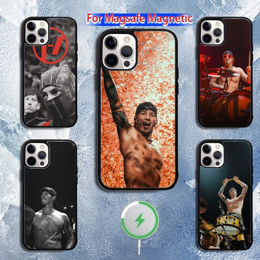 

T-Twenty One Pilots Phone Case For iPhone 16,15,14,13,12,11,Pro,Max,Plus,Mini,Magsafe,Magnetic Wireless Charging Case