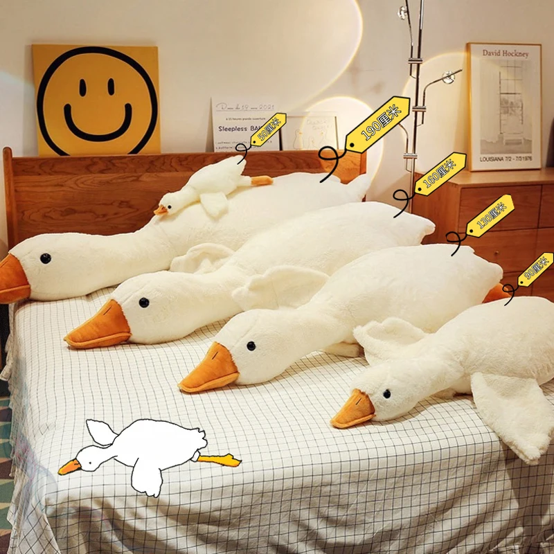 

50/130CM Hot Goose Plush - Soft Duck Stuffed Pillow, Cute Sleeping Cushion, Ideal Kids & Girlfriend Birthday Gift