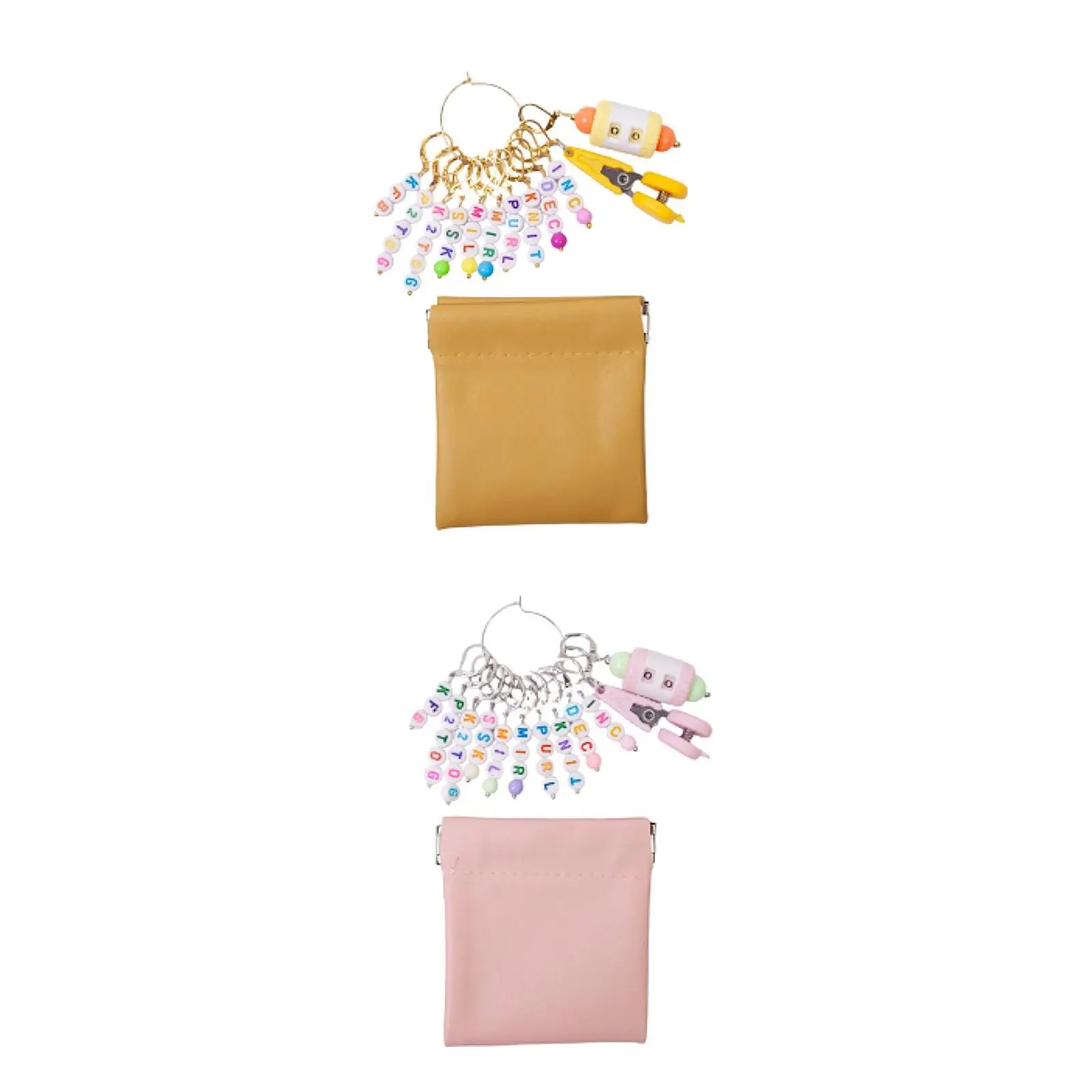 Letter Stitch Markers with Scissors Handmade for Sewing Crochet Weaving