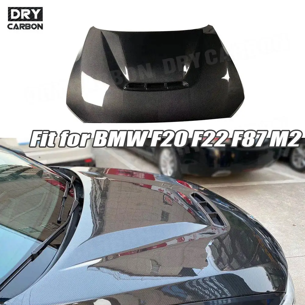 

Dry Carbon Fiber CS Style Front Engine Hood Cover Bonnet Cap for BMW 1 Series F20 2 Series F22 F87 M2 M2C Hood Accessories