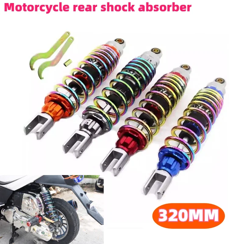 Acessórios Universais para Motocicletas, Amortecedor Traseiro de 320mm para Yamaha, Honda, Scooter, Xmax, Dio, ATV, Quad e Moto de Terra