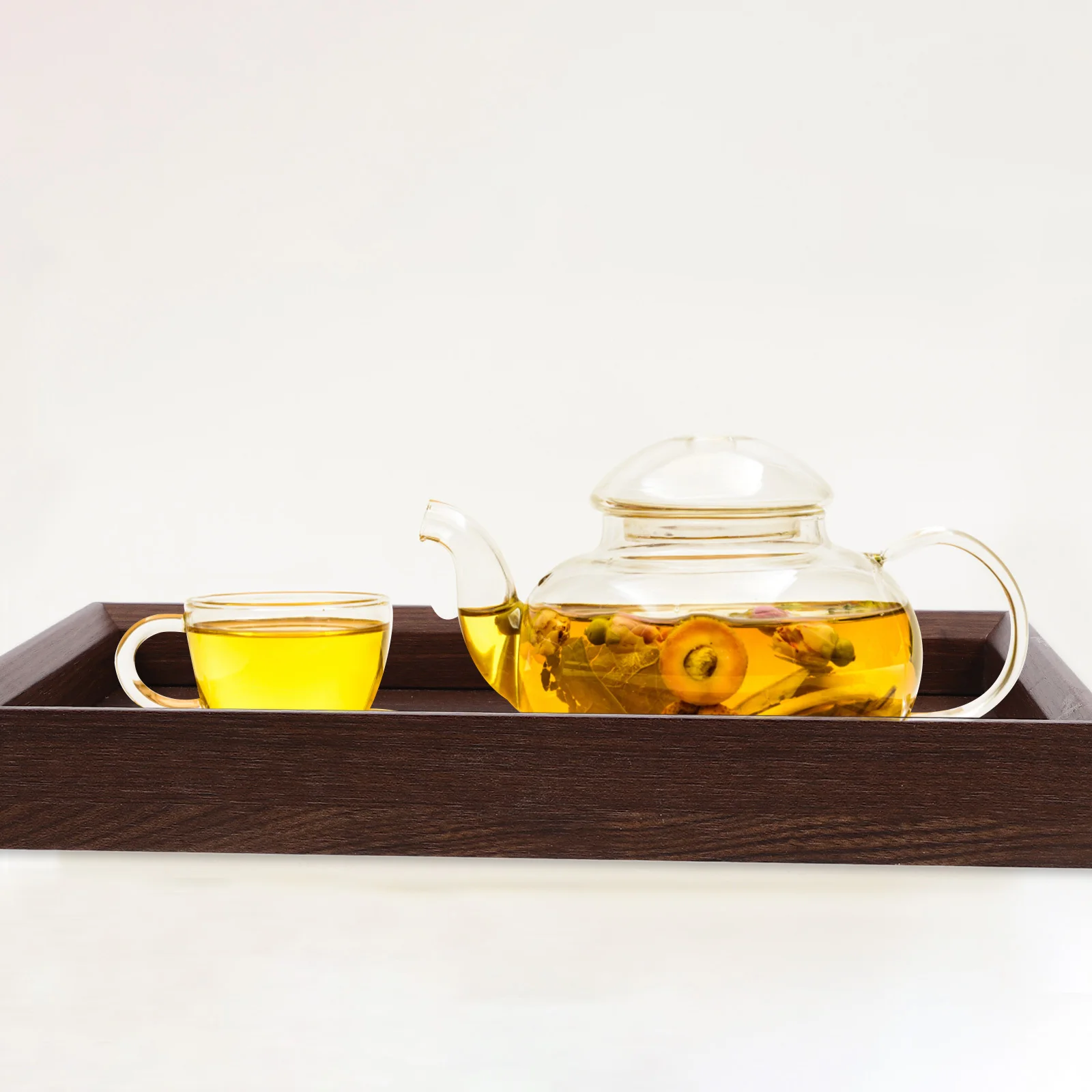 

Black Walnut Wood Tea Tray Rectangular Serving Plate Food Storage Snack Tray for Kitchen Bar Fruit Bread Serving Dish