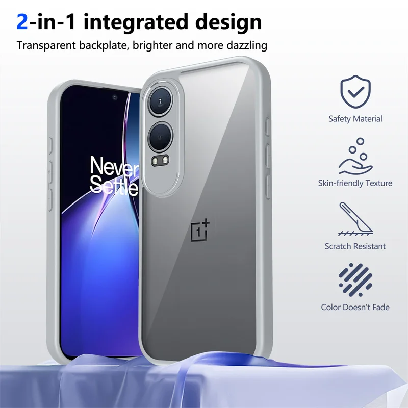 OnePlus Nord CE4 Lite CPH2619 étui antichoc Silicone TPU pare-chocs avec couverture arrière rigide coque de téléphone pour Oneplus Nord CE4Lite OnePlus Nord CE4 Lite CPH2619 étui antichoc Silicone TPU pare-chocs avec couverture arrière rigide coque de téléphone pour Oneplus Nord CE4Lite
