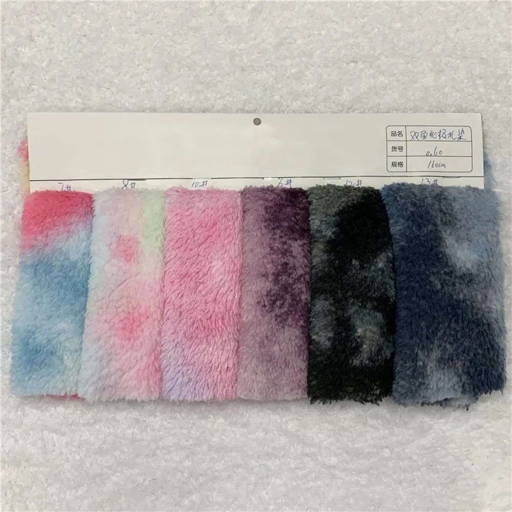 Sewbato 160x90cm Thickened Double-sided Tie-dye Arctic Fleece Fabric Soft And Comfortable Plush Fabric DIY Handmade Minky Fabric