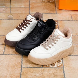 Winter Shoes for Women 2024 New in Casual Sports Warm Sneakers Ladies Comfort Padded Shoes Skateboard Thick Soled Trainers