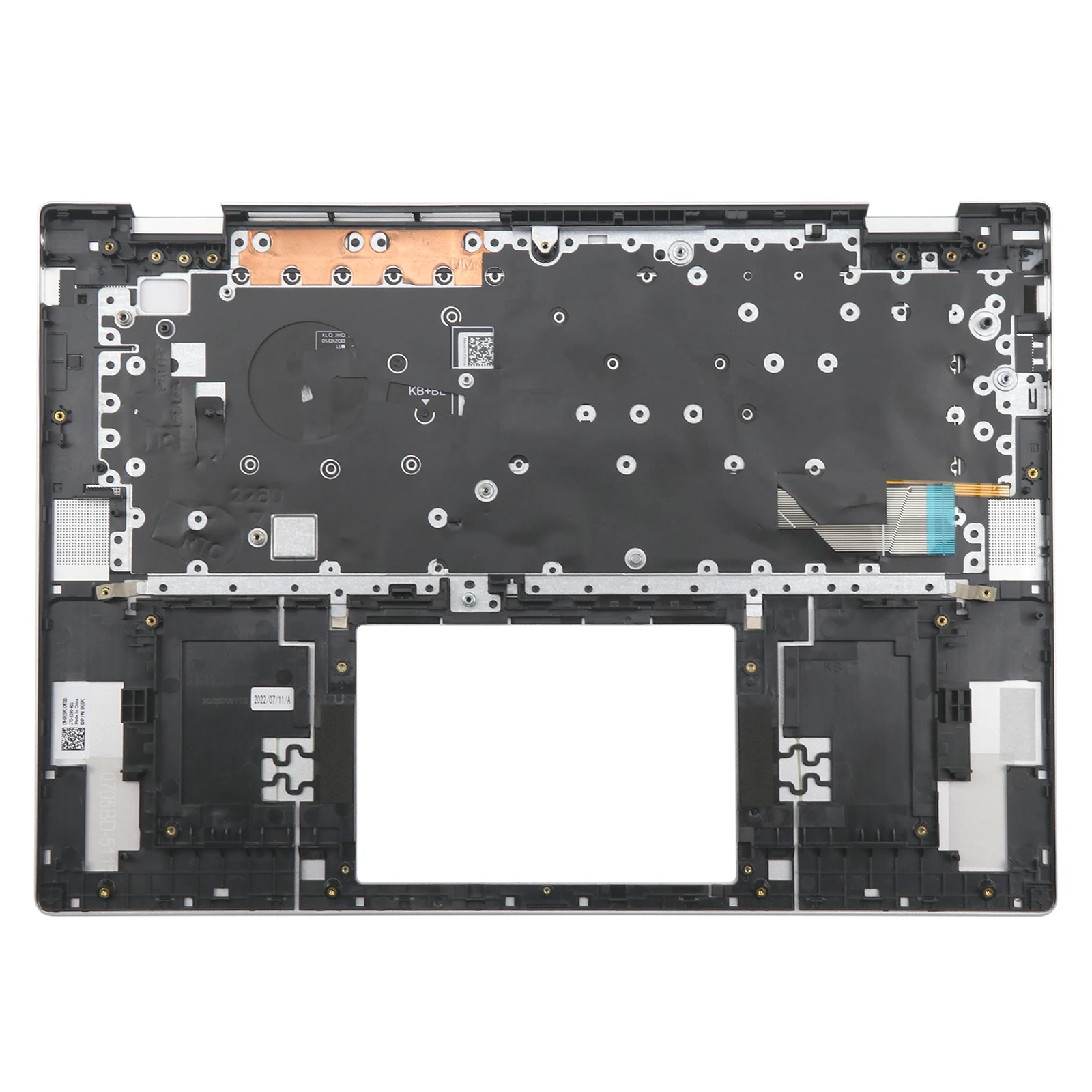 New Palmrest Upper Case Backlit Keyboard for Dell Inspiron 16 5620 / 5625, Silver Top Cover, US Layout, P/N: 0HJ5PC