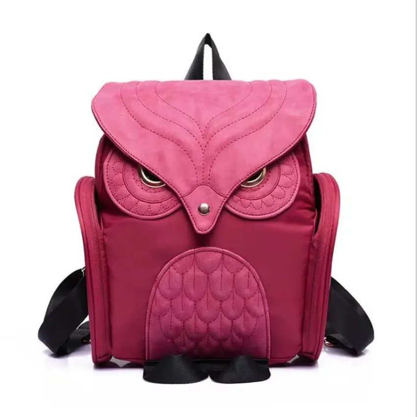 Zaino creativo a forma di gufo da 1 pezzo con borsa a tracolla con fiore occhio d'aquila, borsa da viaggio, borsa casual da donna alla moda