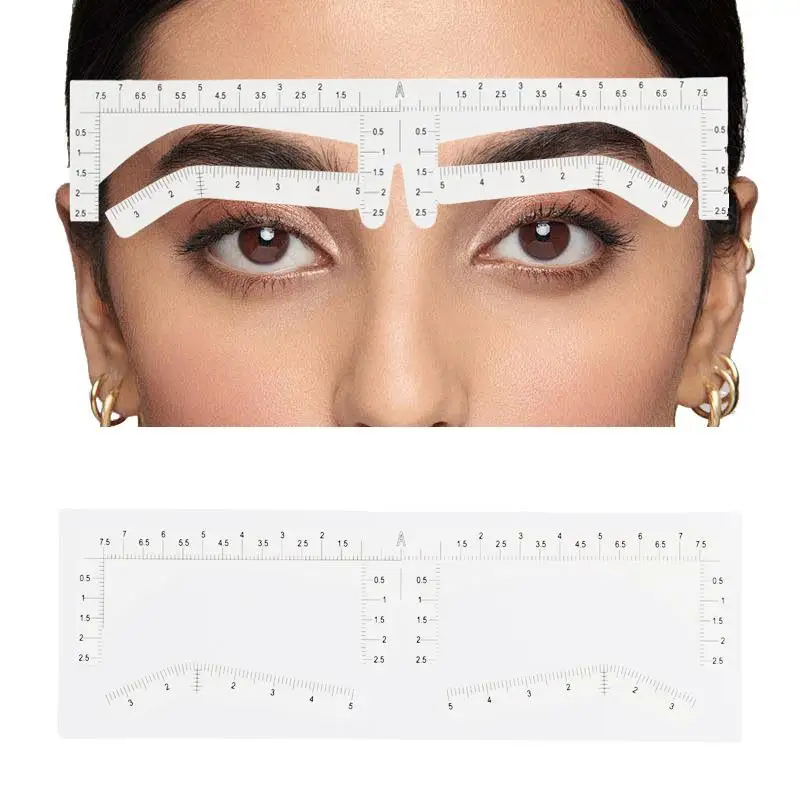 Disposable Eyebrow Ruler Sticker Adhesive Microblading Tattoo Eyebrow Measurement Tools For Permanent Makeup Supply Eyebrow Tool