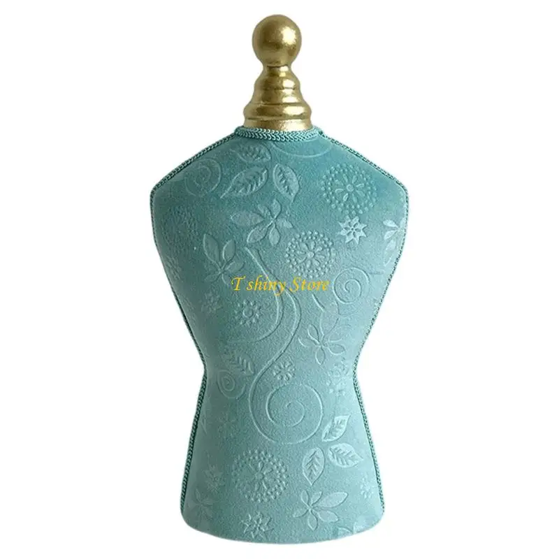 N58F Velvets Necklace Display Bust Showing Holder Perfect for Store Window Visibility
