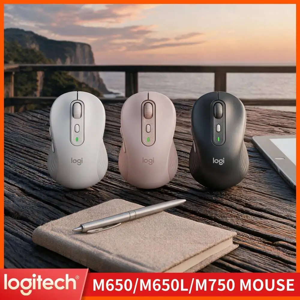 Logitech M650 Wireless Ergonomic Mouse Smart Scroll Adjustment Customizable Buttons Stable 10 Meter Range For Laptop Desktop