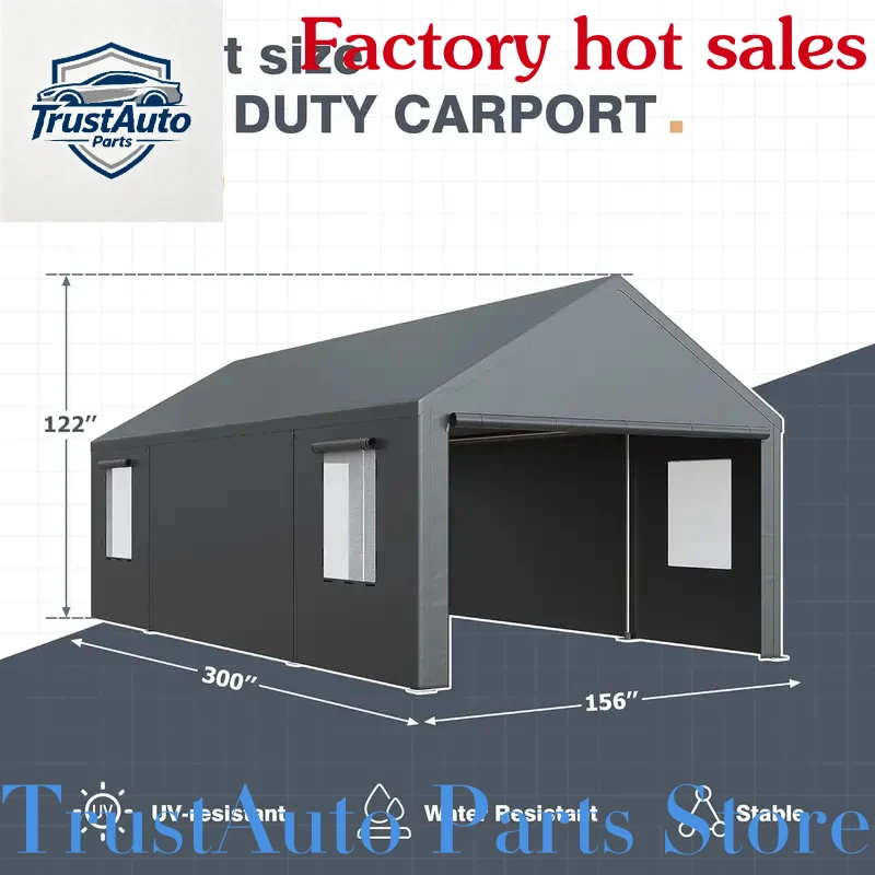 TrustAuto Parts Store Is Having A Sale Hot Selling X Ft Carport Canopy 0G PE Portle Garage With Side Opening Door Roll Up Wi