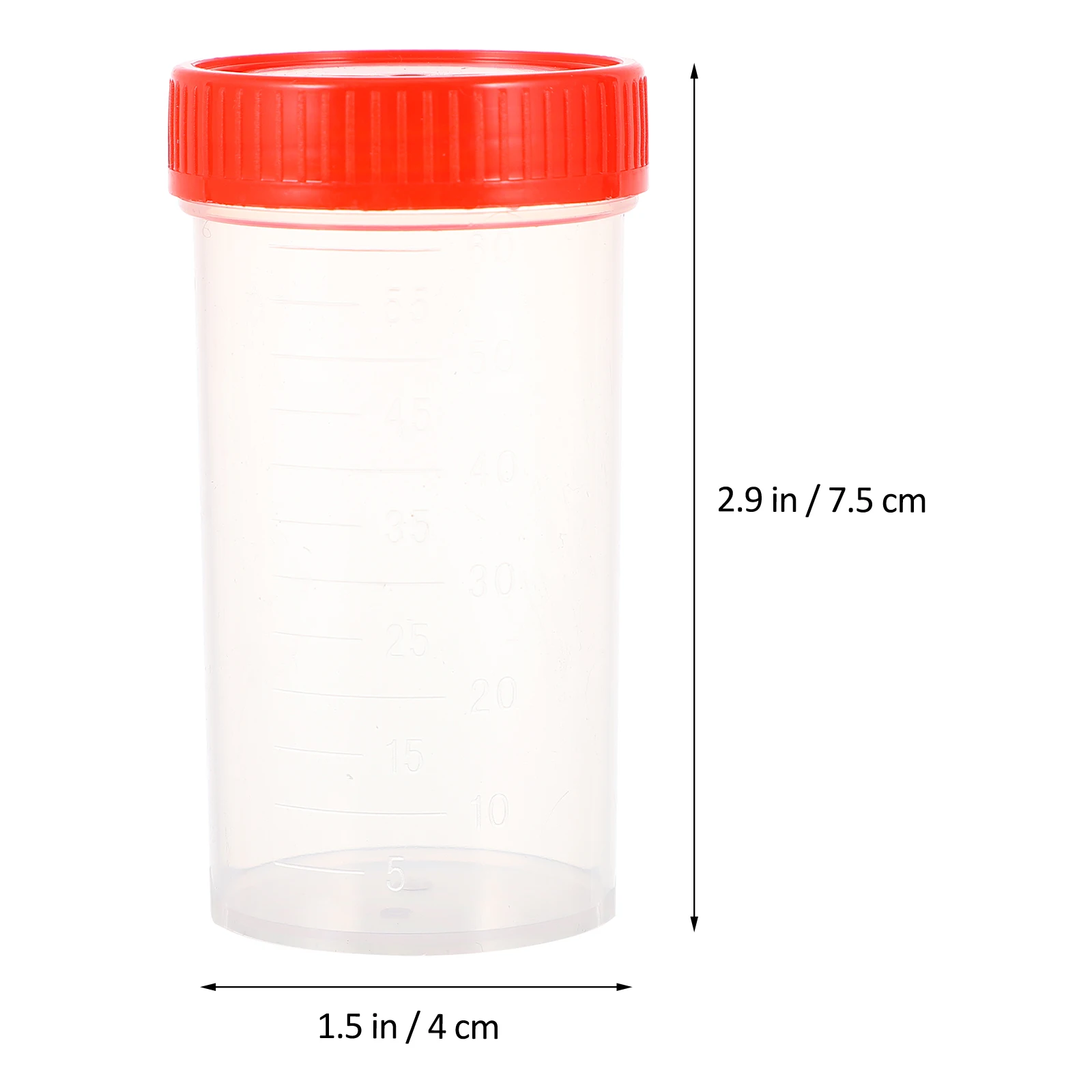 

10Pcs Lightweight Plastic Sample Bottles Clear Specimen Storage Bottles for Laboratory Research Medical Sample Bottle