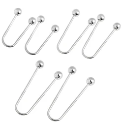 F42F 2Pcs Metal Spirals Fastener Double Head Brooch for Clothing Security Shawl Collar Fixing Button Clip for Loose Garments