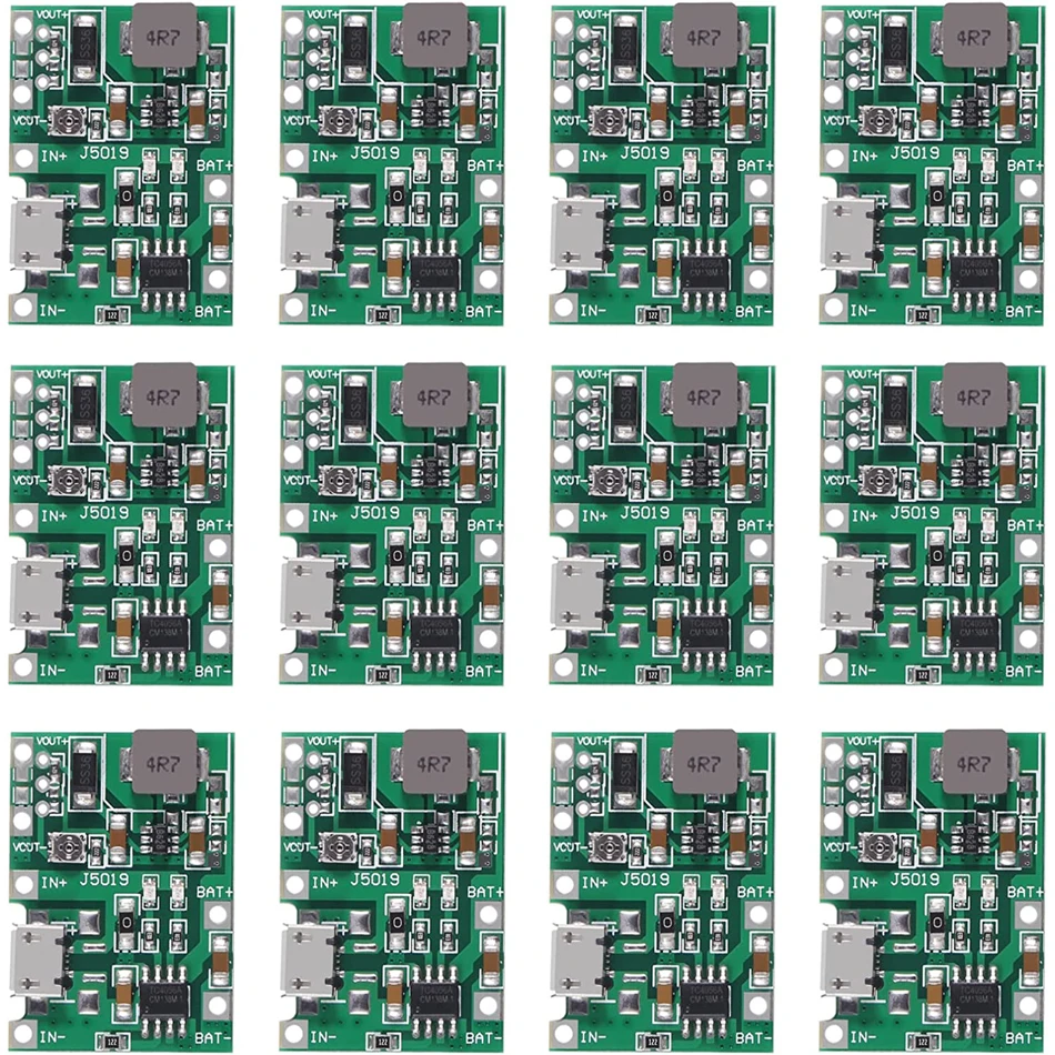 2A USB 18650 Lithium Li-ion Battery Charger Module Boost 3.7V to 5V 9V 12V Adjustable DC-DC Step Up Boost Module TP4056 DIY Kit