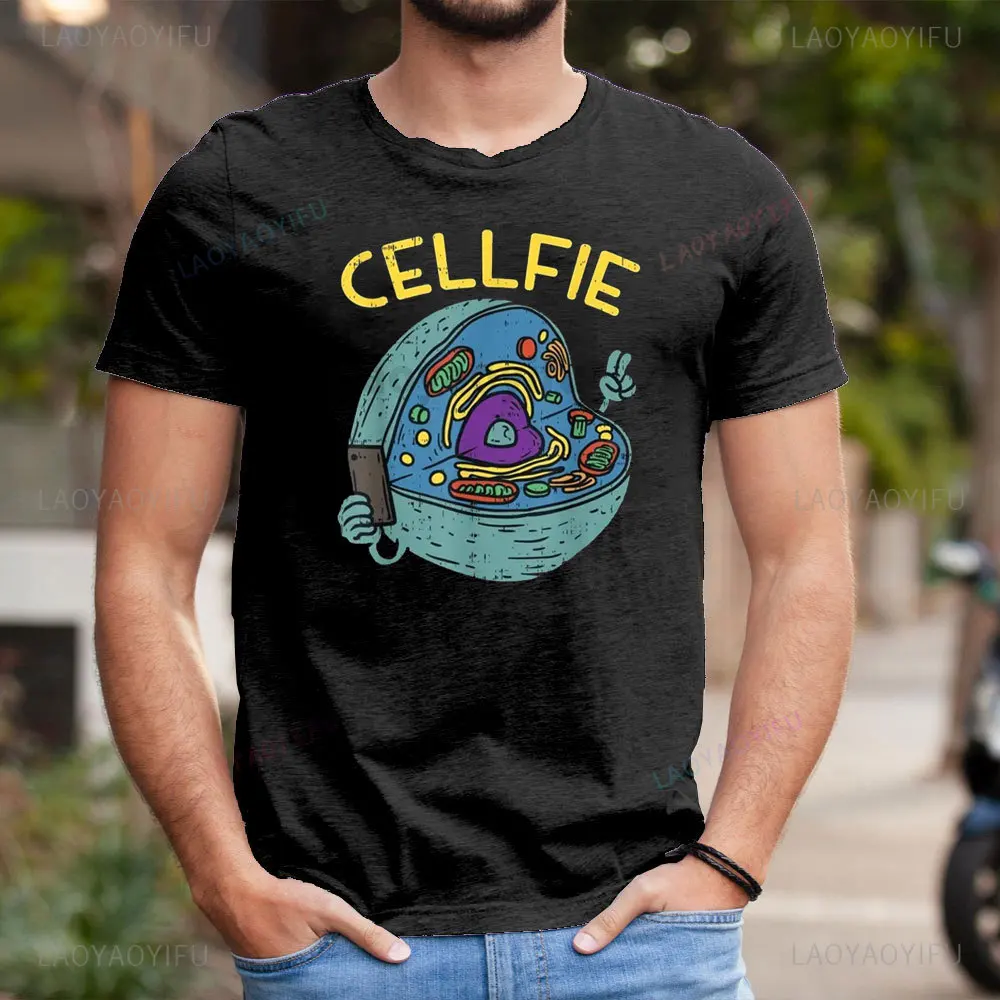 Cell Fie Funny Science Biology Teacher T Shirt Tops Tees Discount Casual Cotton Men's Tshirts Casual Summer Street  Short Sleeve