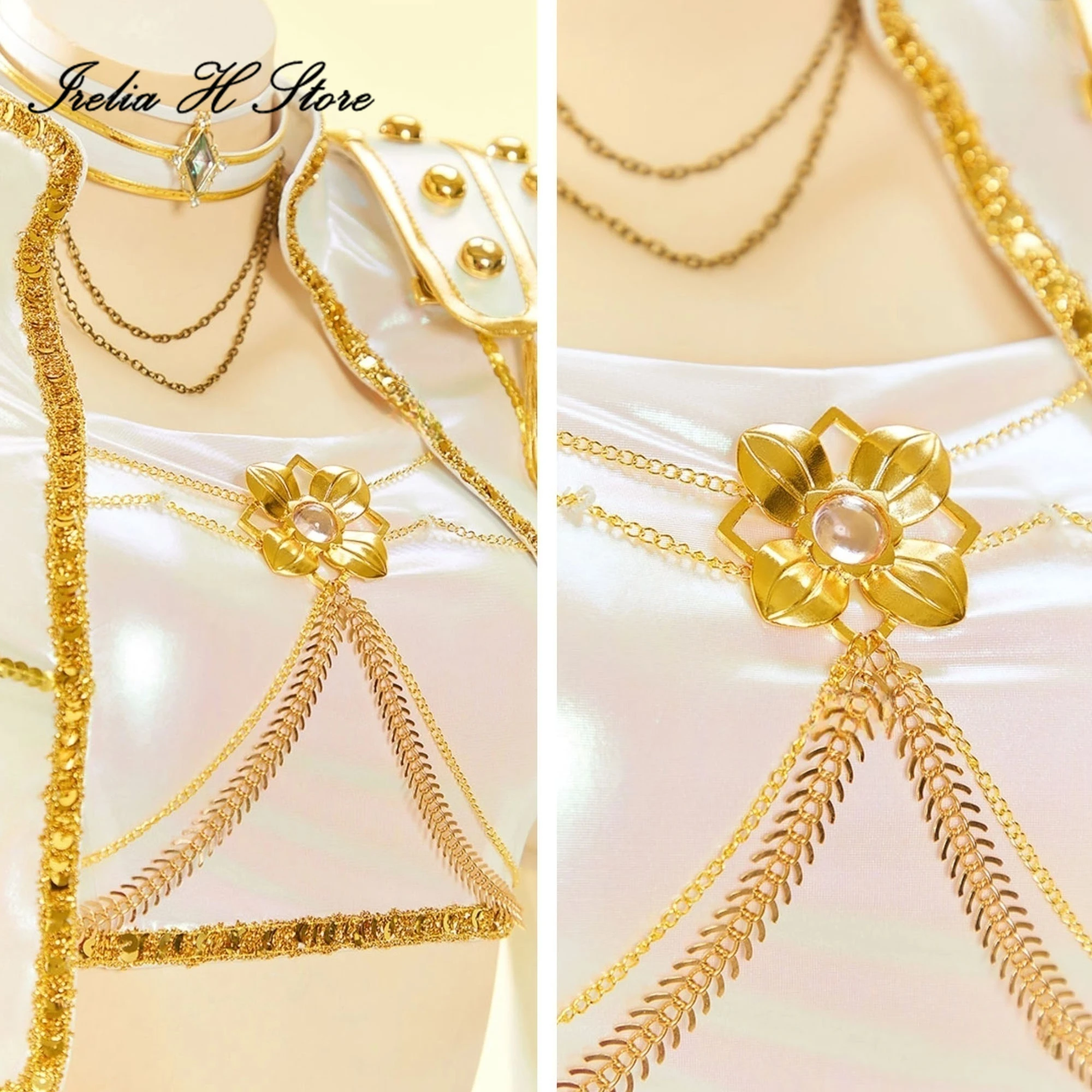 Irelia H Store أزياء أنيمي شيطان الصيادين ميرا التأثيرية K c البوب ميرا الأبيض الزي لعبة أنيمي سترة أزياء الهالوين #4