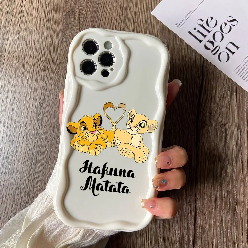 Lion King Simba Phone Case for Oppo Reno 12 11 8 7 6 5 4 Reno12 Reno11 Reno8 Reno7 Reno6 T Z F Pro 4G 5G Creamy Wave Soft Cover