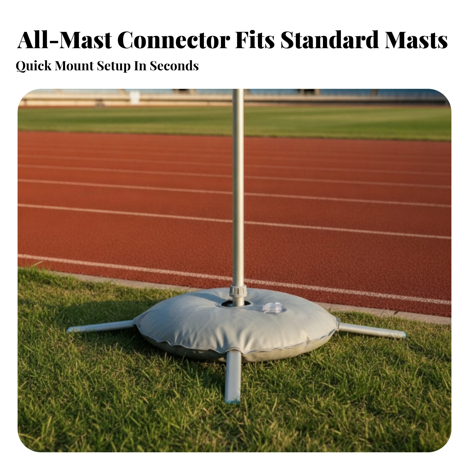 Water-Filled Flag Base Portable Flag Base with Support Arms Holder Indoor Outdoor Easy to Fill for Exhibitors, Storefronts