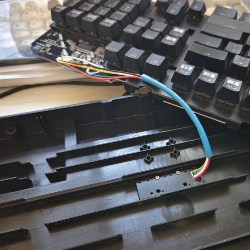 Mechanical Keyboard Key Line Separation Module Typec Kai Ku Mini Cool Flame Gun C87 Modified Micro for Gamers Design DIY Gifts