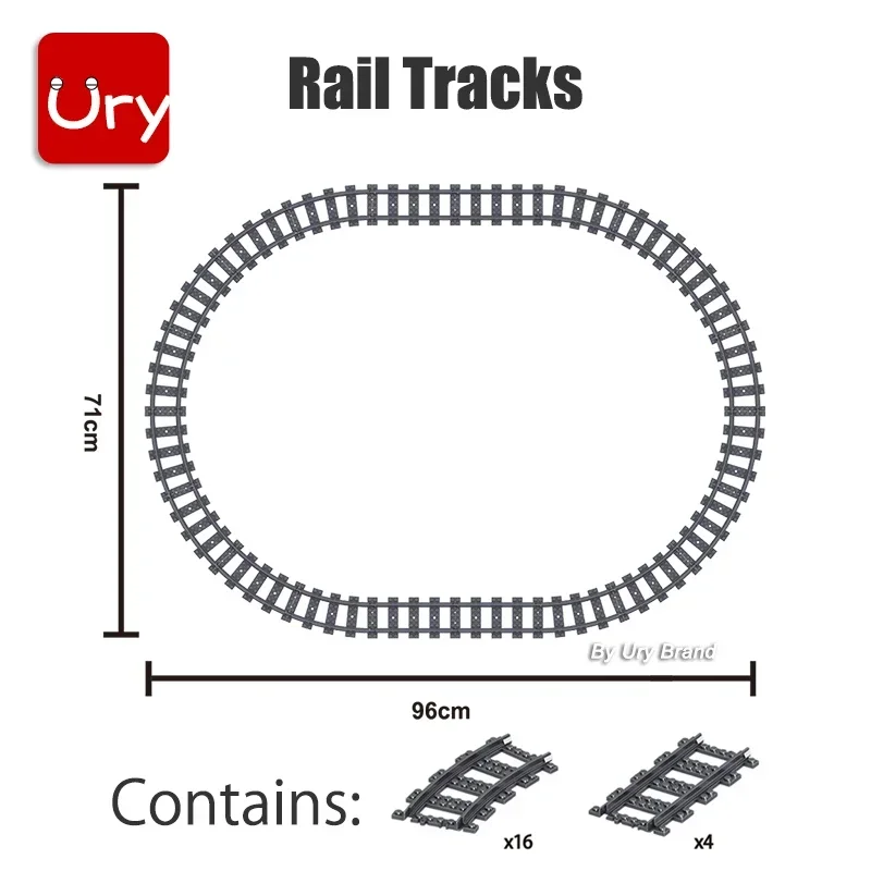 Ensembles de train électrique technique pour enfants, ville, fret, voie ferrée à vapeur, moteur d\'ingénierie, voiture RC, blocs de construction,