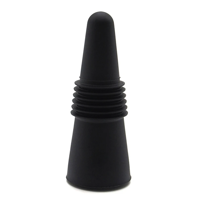 Tappi per vino Tappo per vino in silicone Tappo per bottiglia per condimenti per bottiglie di vino Nero