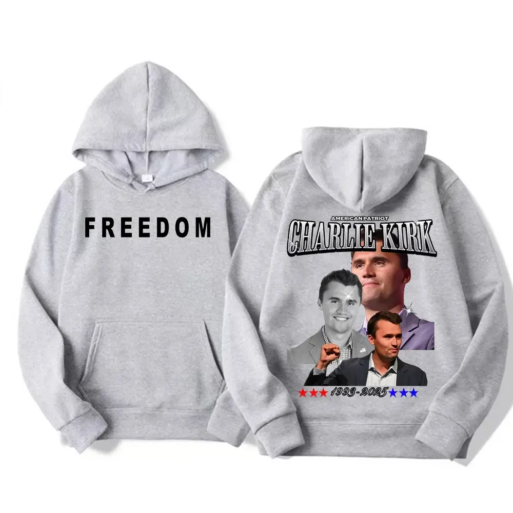 باتريوت تشارلي كيرك فريمان هوديي طباعة الخريف/الشتاء أزياء البلوز للرجال والنساء، عالية الجودة عارضة الراحة هوديي #4