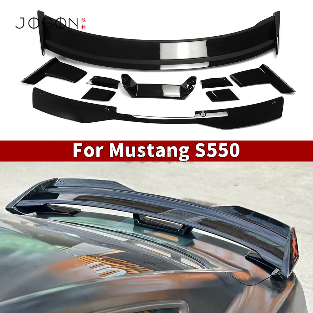 

For Ford Mustang GT S550 GT350R Shelby GT500 2015-2023 Rear Trunk Spoiler Kit ABS Exterior Accessories