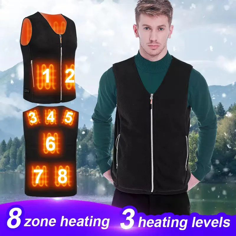 Winter Heated Vest Motorcycle Heating jackets Men Women Unisex Washable USB Rechargeable Electric Heating Vest for camping ski