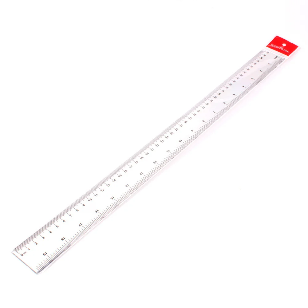 6Pcs Plastic Transparent Ruler Clear Scale Straight Ruler Accurate Measurement Tool for School Student Office