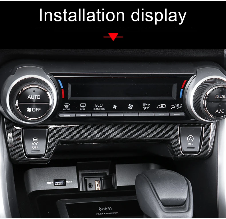 Für Toyota RAV4 2019 2020 2021 2022 2023 2024 2025 RAV 4 XA50 Hybrid ABS Auto Mittelkonsole Sitzheizung Knopf Zierblende Aufkleber – Detail 6