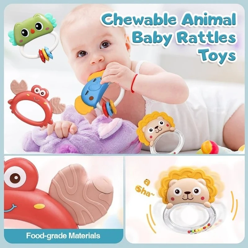 ライトと音楽投影付きのベビーベッドモバイル、新生児0〜6ヶ月向け、リモコン付きベビーベッドおもちゃ、新生児用モバイル