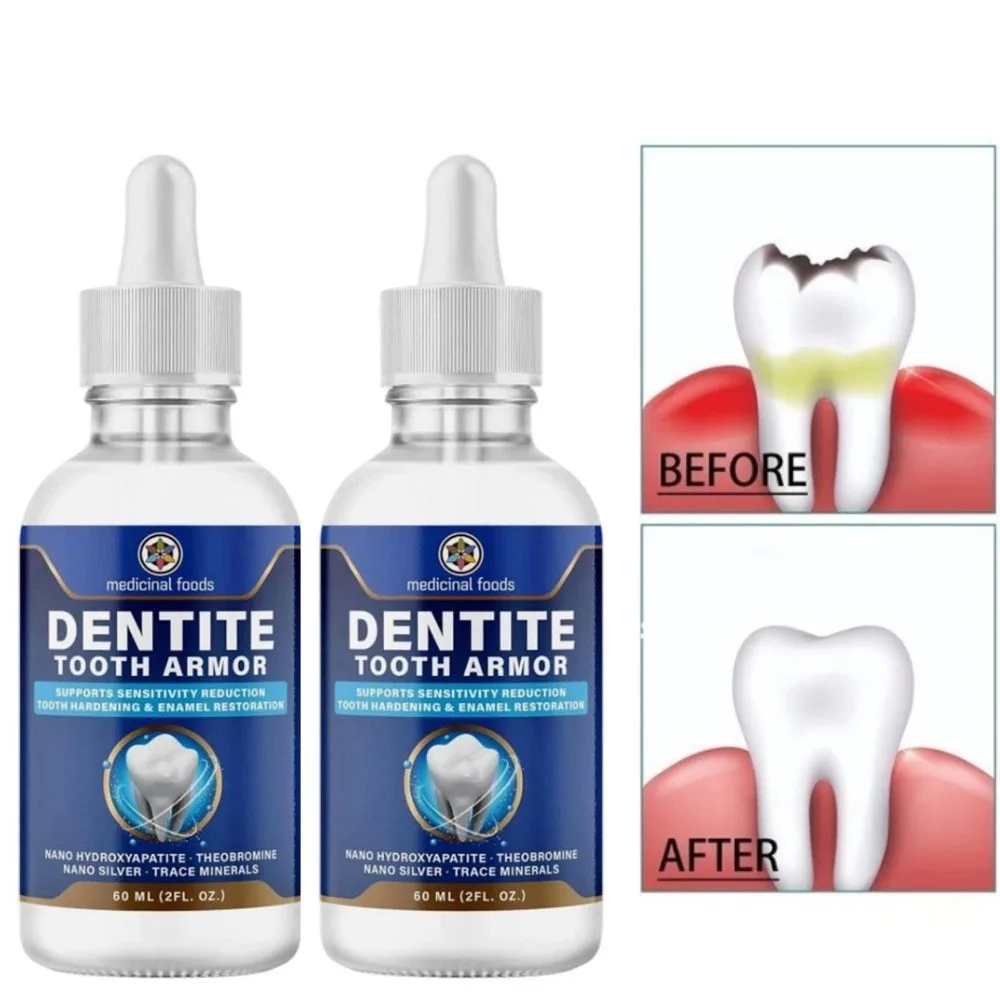 60ml Medicinal Foods Dentite Tooth Armor Liquid Healthy Dental Enamel Cavity Repair Healing Liquid Professional Dental Care Drop