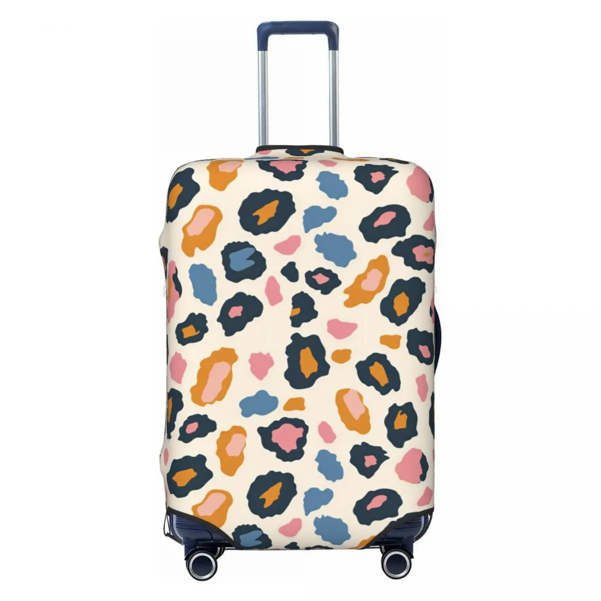 Custom Pastel Tone Leopard Skin Spot Animal Print Luggage Cover Cute Suitcase Protector Covers Suit For 18-32 inch