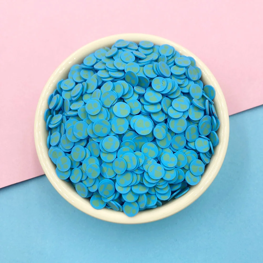 

100g Blue Earth Shape Slices Polymer Clay Sprinkles For Slimes Filling Hand Craft Nails Art DIY Christmas Halloween Decoration