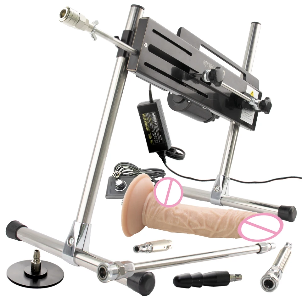 DTSUDU 120W Automatic Sex Machine with Vac-U-Lock Dildo Attachments for Men and Women Masturbation Vibrator with 2 Rod Sex Toys