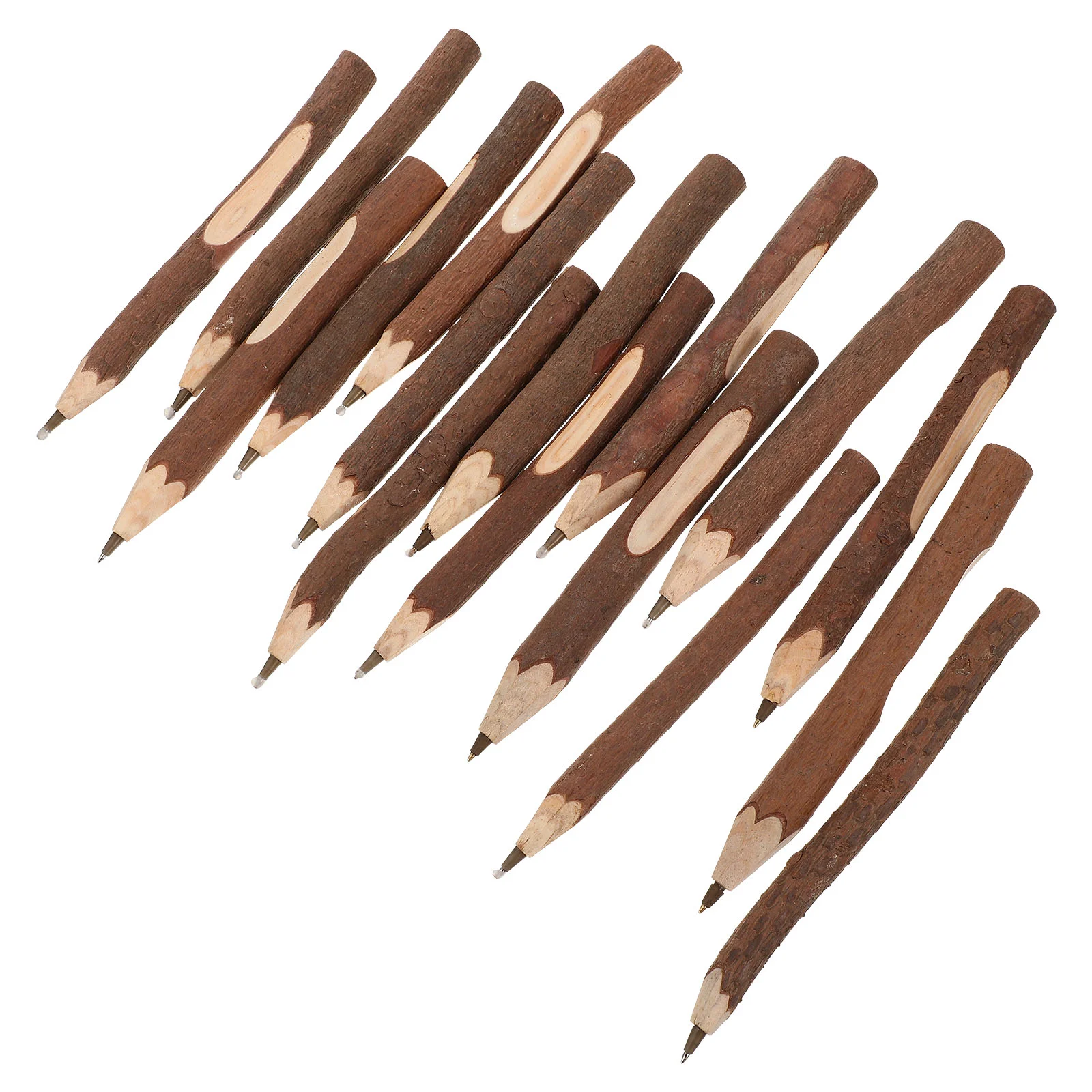 16 Pcs Twig Ballpoint Pen Portable Writing Black Pens Household Multi-function Daily Accessory Wooden Convenient Office