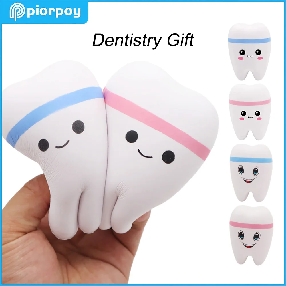 

PIORPOY 1Pcs Dental Teeth Shape Toys Slow Rising Stress Gift For Children Cute Antistress Kids Toys Dentist Gift Dopship