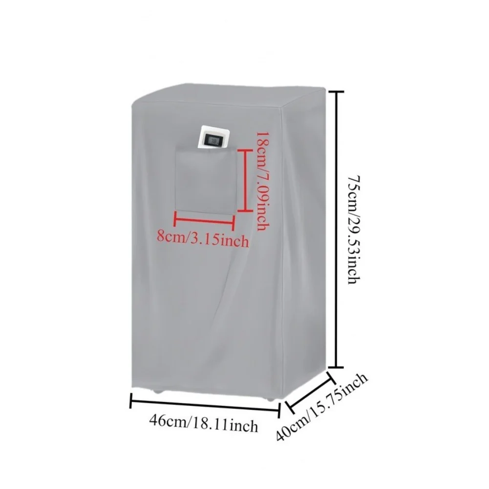 Heavy=Duty Portable AC Cover 210D Oxford Fabric Waterproof Dust Protector With Adjustable Strap For Home Cooling