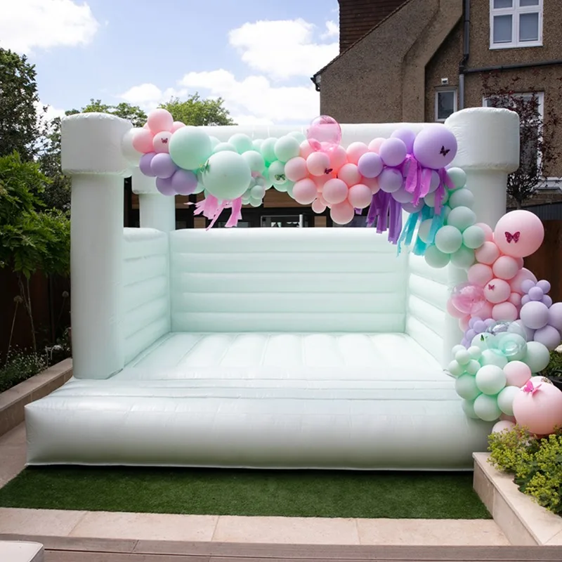 

Горячая распродажа: надувной батут-замок для свадеб и мероприятий на открытом воздухе, белый