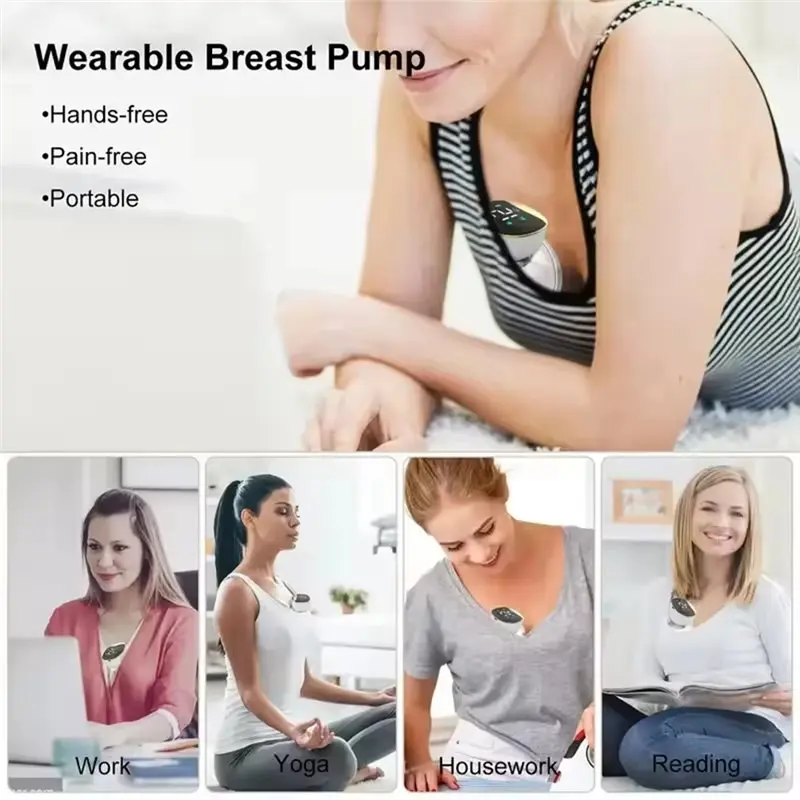 BABZ-مضخة ثدي كهربائية محمولة يمكن ارتداؤها من جانب واحد غير مؤلم جهاز محمول متكامل أوتوماتيكي بالكامل بدون استخدام اليدين #2