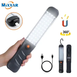 Luz de trabajo Z20, potente linterna para acampar, reflector de 3 modos, lámpara de trabajo recargable por USB con gancho magnético, luz de reparación impermeable