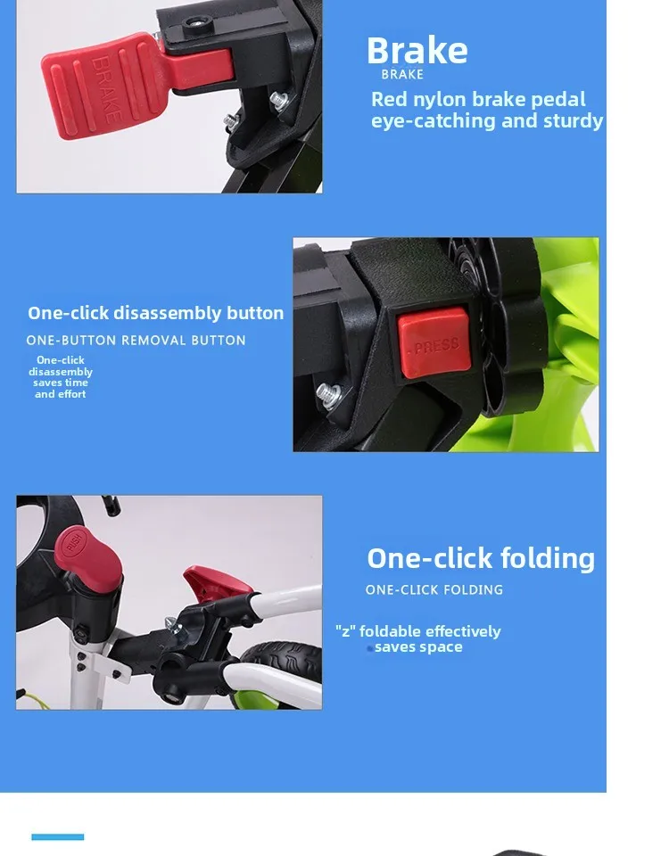 عربة حقيبة الجولف، عربة كروية بأربع عجلات، عربة قابلة للطي #6