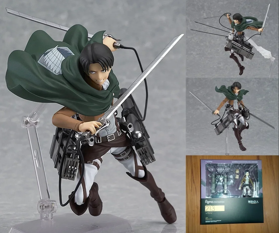 Anime Attack on Titan Mikasa Ackerman 203 Eren Jaeger 207 Rivaille 213 Dolls PVC Action Figure Collective Toy