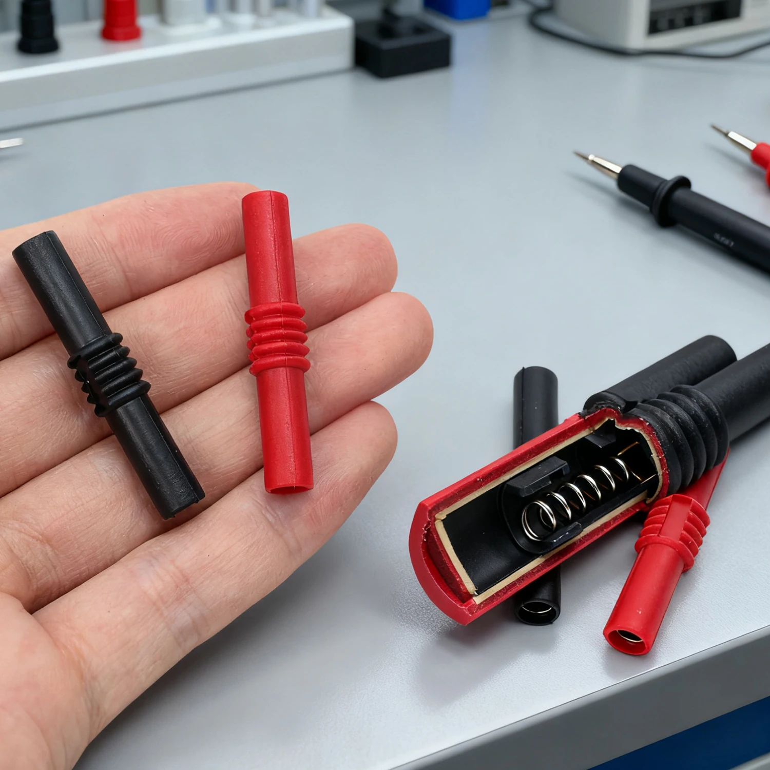 20/2 قطعة معزول 4 مللي متر الموز التوصيل المقرنة أنثى إلى أنثى الموز المقبس وصلة مرفاع تمديد ل المتكلم اختبار يؤدي #6